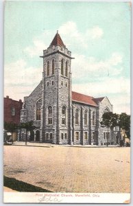 1910 Mansfield OH First Methodist Church Postcard Chas. Ritter Litho-Chroma