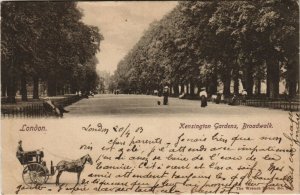 PC UNITED KINGDOM, LONDON, KENSINGTON GARDENS, Vintage Postcard (b32032)