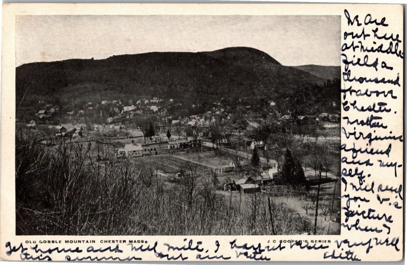 Old Gobble Mountain, View Overlooking Chester MA c1909 UDB Vintage Postcard T06 