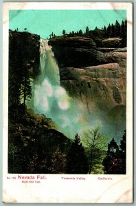 Nevada Falls Yosemite Valley California CA UNP Unused DB Postcard J3 