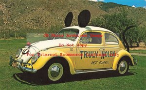 Advertising Postcard, Truly Nolen Pest Control Mouse VW Bug, Volkswagen