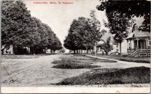 Postcard Street Scene in Goblesville, Michigan