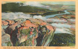 Vintage Postcard Point Rock Top of Lookout Mountain Chattanooga Tennessee TN