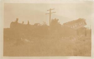 F25/ Interesting RPPC Photo Postcard c1910 Railroad Wreck Disaster 7