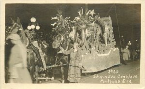 Postcard RPPC Oregon Portland Shriners Conclave Fraternal Parade 23-8857