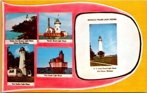 Lighthouses Multi View Lake Huron Michigan