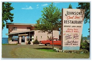 c1960 Johnson's Coral Inn Restaurant Copper Harbor Michigan MI Vintage Postcard