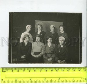 452524 USSR group of women work team Old photo