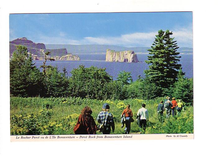 Hikers at Perce Rock, Bonaventure Island, Quebec, Photo Al Cassidy