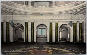 Indianapolis Indiana IND, Interior Design, City Hall Building, Vintage Postcard