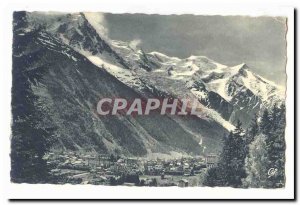 Chamonix Old Postcard General view and Mont Blanc