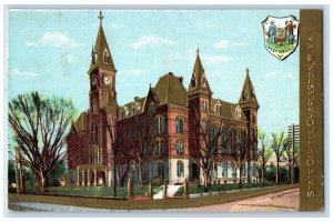 c1910 State Capitol Exterior Building Embossed Charleston West Virginia Postcard 