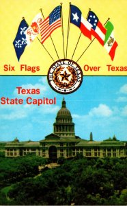 Texas Austin State Capitol With Six Flags Over Texas