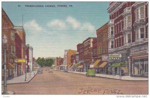 TYRONE, Pennsylvania, 1930-1940s; Pennsylvania Avenue, Drug Store/Pharmacy, B...