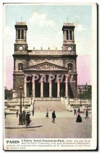 Old Postcard Paris L & # 39Eglise St. Vincent de Paul