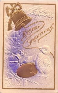 EASTER ~EMBOSSED GILT GREETING POSTCARD c1910