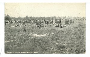 Military - Camp Devens, MA. Target Practice  RPO- Alburg & Boston RR