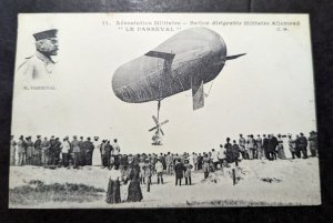 Mint France Aviation RPPC Postcard German Zeppelin Le Parseval Dirigible