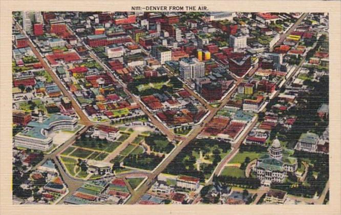 Colorado Denver Aerial View 1937