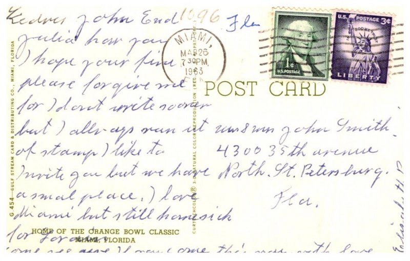 Floriida Miami  Orange Bowl Stadium