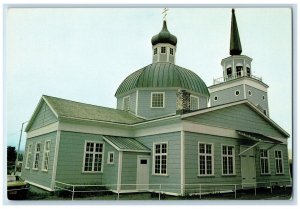 c1950 St. Michael's Russian Orthodox Cathedral Church View Sitka AK Postcard