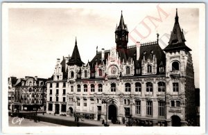c1930s Mezieres, France RPPC Hotel de Ville Real Photo Meuse River Postcard A163
