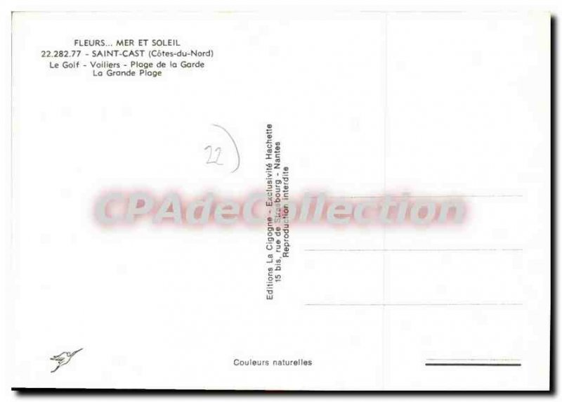 Postcard Modern SAINT-CAST Beach Golf sailboats