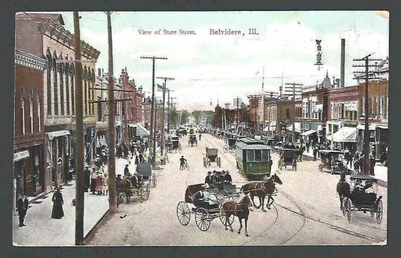 1910 PPC* BELVEDERE IL VIEW OF STATE STREET