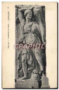 Postcard Old Carthage Statue I & # 39Abondance