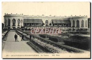 Old Postcard Deauville La Plage Fleurie Casino