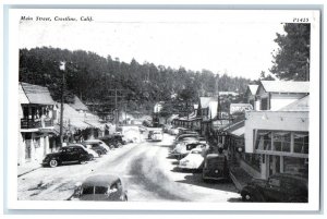 c1940 Aerial View Main Street Road Crestline California Antique Vintage Postcard 