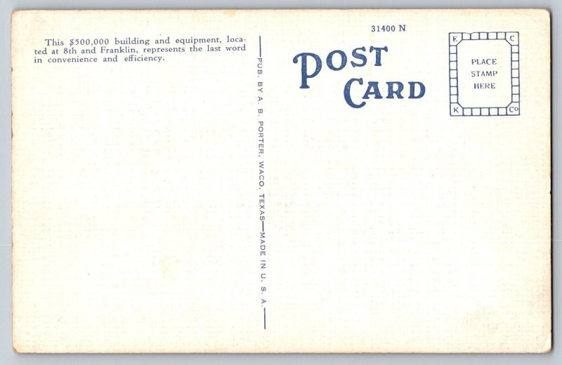 Postcard US Post Office - Federal Court Building - Waco Texas