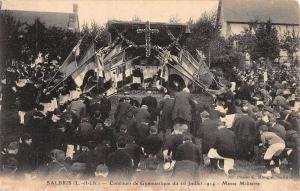 Real Photo Ceremony for the Military in 1914 Salbris France Antique PostcardL857 