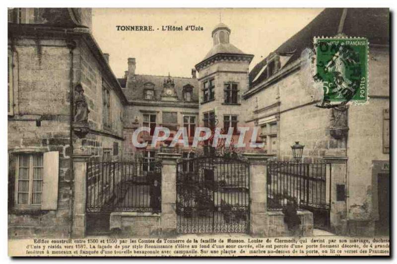 Old Postcard Thunder L & # 39Hotel d & # 39Uzes