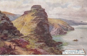 Picturesque Devon, The Castle Rocky, Lynton, 1900-1910s; TUCK 7777