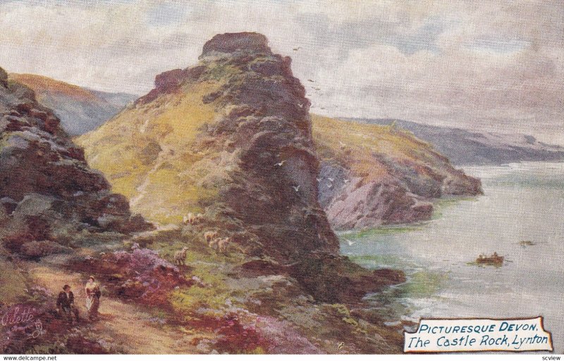 Picturesque Devon, The Castle Rocky, Lynton, 1900-1910s; TUCK 7777