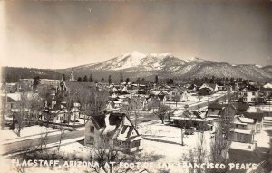 RPPC FLAGSTAFF ARIZONA FOOT OF SAN FRANCISCO PEAKS REAL PHOTO POSTCARD c. 1940s