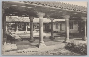 Oberlin Ohio~Oberlin College~Art Building Court Yard~1920 Sepia Albertype PC 