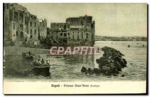 Postcard Old Napoli Palazzo Donn & # 39Anna Posillipo