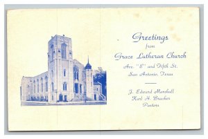 Vintage 1950's Postcard Grace Lutheran Church San Antonio Texas