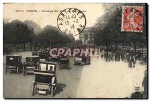 Old Postcard Paris Avenue du Bois Rue Boulogne Cars