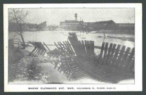 1913 PPC Columbus Oh Flood Of March 25 Demolishes Glenwood Ave Mint