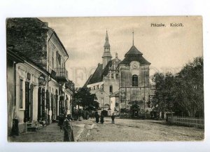 192301 POLAND PINCZOW church Vintage postcard