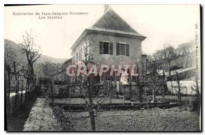 Postcard Old Habitation of Jean-Jacques Rousseau Gardens