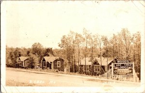 RPPC Wood's Lake Cove Lodge Cottages, Zebra MO Now Osage Beach Postcard K70