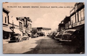 J89/ Rockville CentreLong Island New York Postcard c1940 Stores 458