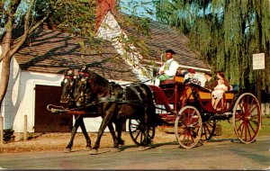 Virginia Williamsburg The Mulberry Phaeton Passing Deane Forge 1954