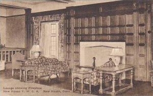 Connecticut New Haven Y.W.C.A. The Lounge Showing The Fireplace Albertype