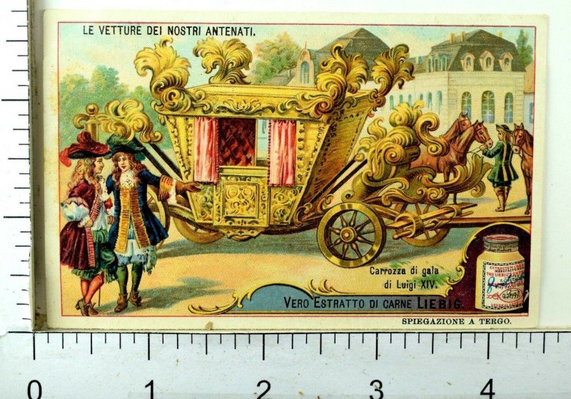 1880's Historic Vehicles Scenes Lovely Liebig Victorian 6 Trade Card Set K55 