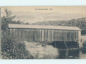 1920's BRIDGE BEFORE DESTROYED Rockingham By Springfield & Brattleboro VT d5195